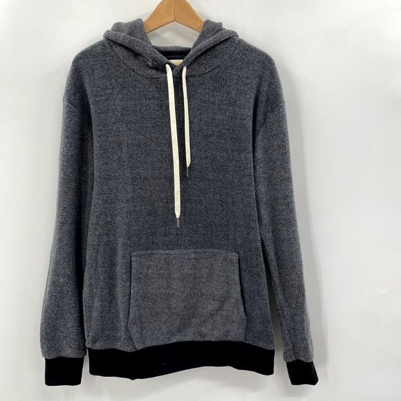 feat M dark gray inside out sweatshirt hoodie - Picture 1 of 6